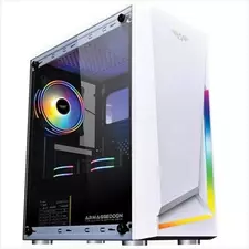CASE ARMAGGEDDON microATX NIMITZ N5 AURORA WHITE, w/WINDOW, RGB FRONT PANEL, w/o OD DVD slot